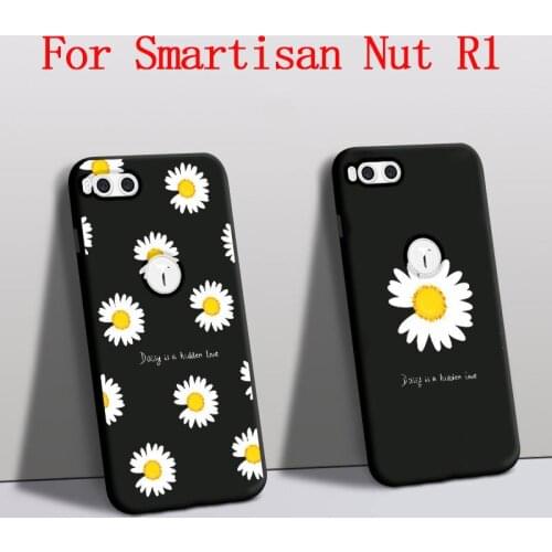 For Smartisan Nut R1 Case Silicone Protector Daisy Flower DE106 Mobile Phone Cover For Smartisan Nut r1 Cover Black revolution 1