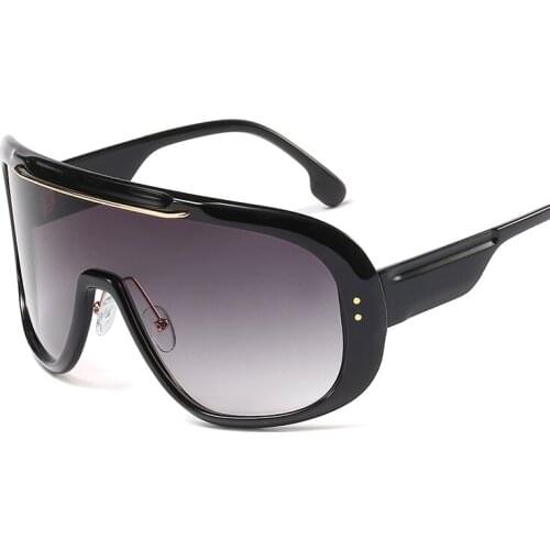 Veshion Unisex Oversize Square Sunglasses Motor Windproof Shield Pilot Sun Glasses Gradient Eyewear For Outdoor UV400