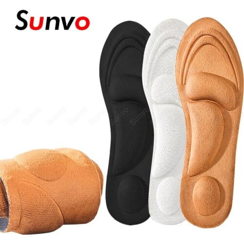 Foot Comfort Massage Memory Foam Insoles for Winter Boots Unisex Keep Warm Shoes Insert Flatfoot Arch Support Orthopedic Insoles