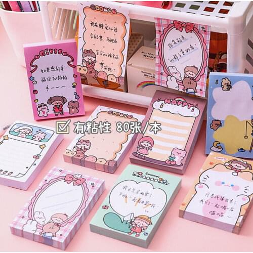 Sticky Notes Memo Pad Stationery Kawaii Stationery