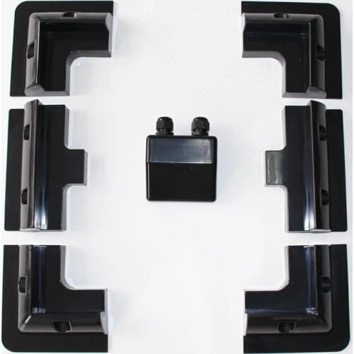 1sets/Lot black color ABS Solar Panel Mounting Bracket Kits Cable Entry Gand Ideal 7pcs/set for Caravan Motorhome RV
