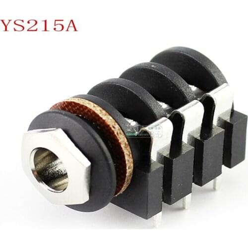 10PCS/Lot YS215A 6.35mm 6.5 Audio Female Socket/Jack Connector For Dual-Channel Stereo Earphone AMP