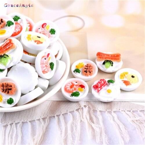 10pcs Mix Food Play Flatback For Hair Jewelry Cabochon Flatback Charms Doll keychain kitchen food play children Funny Gifts