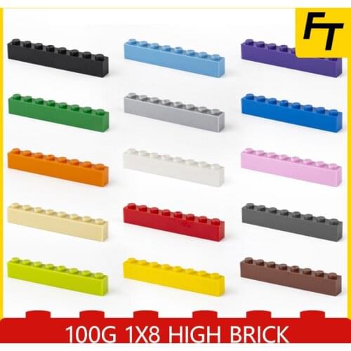100g Small Particle 3008 High Brick 1x8 DIY Building Block Compatible with Creative Gift MOC Building Block Castle Toys