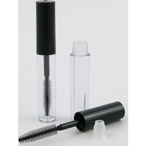 5pcs 1.5ml Mascara Tube with Black Cap Make up Cream Tube Small Mini Black Empty Eyeliner Tube bottle