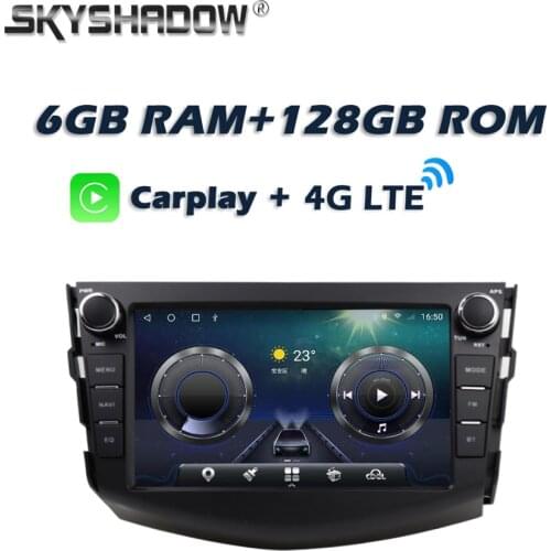 8" Carplay DSP Android 10.0 6GB+128G 4G LTE IPS Car DVD Player GPS WIFI Bluetooth 5.0 RDS Radio For Toyota RAV4 RAV 4 2006 -2012