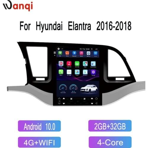 Tesla Style Android10 Car Multimedia Player Head Unit for Hyundai Elantra 2016 2017 2018 Car GPS Navi Radio Audio Stereo NO DVD