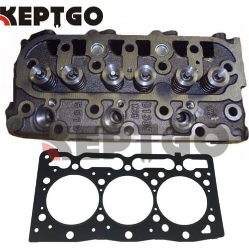 D1005 Complete Cylinder Head & Head Gasket for Kubota B1750D B2320 ZD326