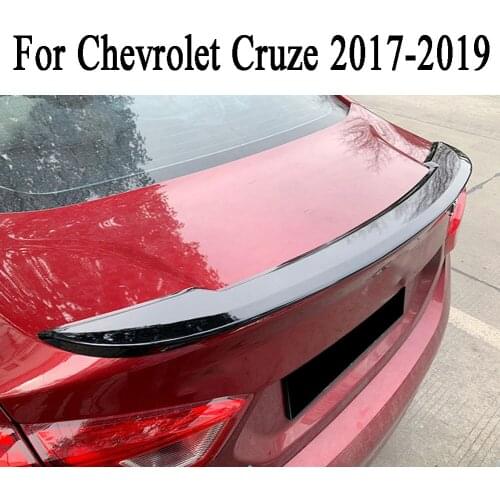 For Chevrolet Cruze 2017 2018 2019 ABS Rear Trunk Paint Spoiler Tail Wings Lip