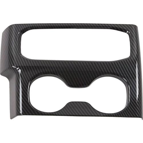For Hyundai Santa Fe 2019 2020 Carbon Fiber Trim Cup Holder Decorative Frame Decal Cover Sticker Cover