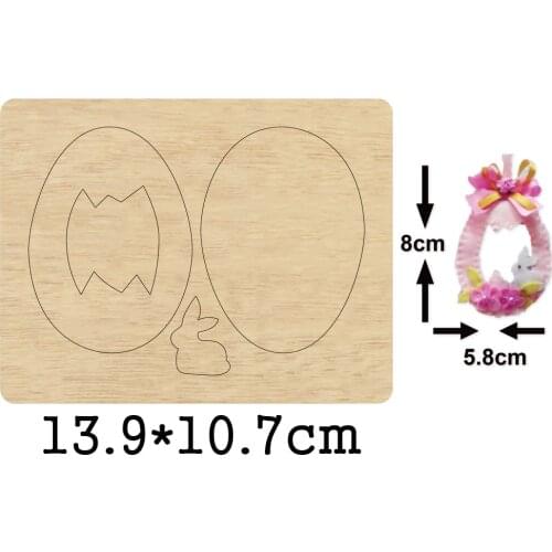 Rabbit and Nest Ornaments Handwork Wooden Mold Baby Bedroom Wall Hanging Decor 2020 New Wood Dies Leather Cloth Paper Crafts