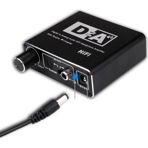HIFI DAC Amp Digital To Analog Audio Converter Decoder 3.5mm AUX RCA Amplifier Adapter Toslink Optical Coaxial Output DAC 24bit