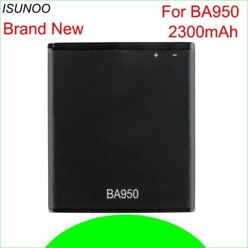 ISUNOO 10pcs/lot 2300mAh BA950 Battery For Sony Xperia ZR SO-04E M36h C5502 C5503 Dogo For Xperia A AB-0300 Battery Replacement