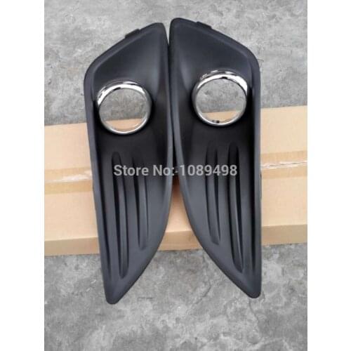 2Pcs/Pair Skin line Fog light lamp cover bezel with hole for New Ford Fiesta 2013-2015