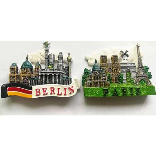 Lychee France Paris Fridge Magnet Germany Green Refrigerator Magnetic Sticker Travel Souvenirs Home Decoration