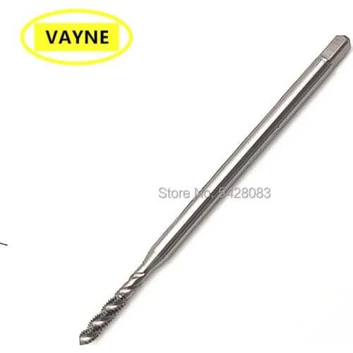VAYNE HSSE American system Long Shank Spiral Flute Tap that be lengthened by 100mm machine tapsU2-56/4-40/6-32/8-32/10-24x100mm