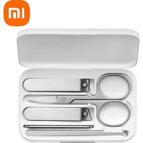 5pcs Xiaomi Mijia Stainless Steel Nail Clippers Set Trimmer Pedicure Care Clippers Earpick Nail File Professional Beauty Tools