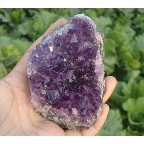 Natural Brazilian national amethyst hole in furnishing articles furnishing articles furnishing articles cornucopia 315g