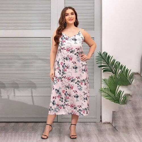2021 New MS002 Floral Striped Plus Size Dresses Summer Women Dress 3xl 4xl Large Size Woman Dress Plus Size Elegant Cloth