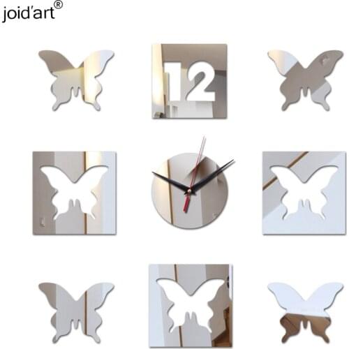 New acrylic mirror sticker wall clock clocks watch home decoration reloj de pared horloge Quartz Living Room