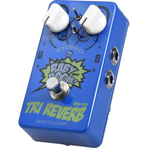 BIYANG RV-10 BABY BOOM Series 3 Modes Stereo Reverb Guitar Effect Pedal True Bypass Full Metal Shell for Guitar Accessories