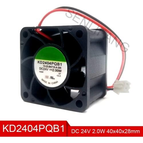 Genuine New For SUNON KD2404PQB1 13.(2).B4715.A.GN DC 24V 2.0W 40x40x28mm 2-wire Server Square Fan