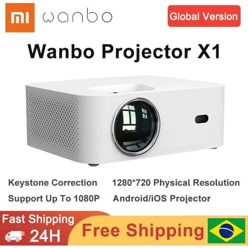 Xiaomi Wanbo X1 Projector OSD Wireless Projection Low Noise LED Portable Projector Keystone Correction For Home Office 3S Boot