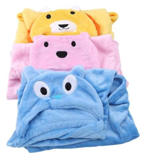 Skin friendly Hooded Animal Baby Bathrobe Cartoon Animal Blanket Toddler Baby Bath Towels Bathrobe Kids Bath Robe Infant Towel
