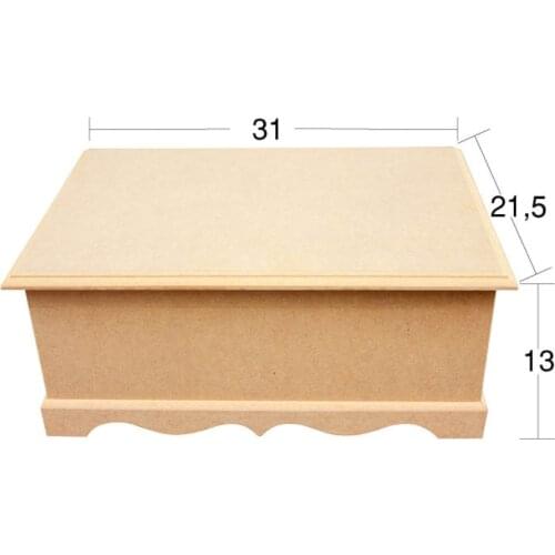 KU359 Rectangle Box Spring Box, Can Be Painted Wood Mdf Box