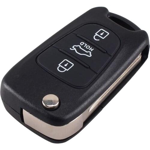 3 Buttons Flip Folding Remote Key Shell Case for Hyundai I20 I30 I35 IX20 IX35