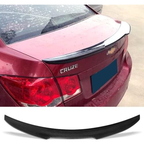 Trunk Spoiler Carbon Surface Blade Style FRP Resin Car Accessories Rear Wing For Chevrolet Cruze 2009-2014
