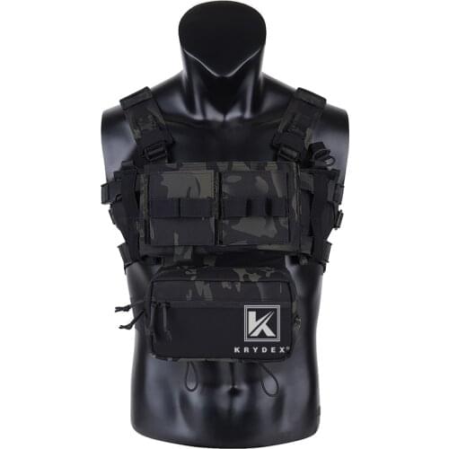 KRYDEX MK3 Tactical Chest Rig w/ 5.56 223 Magazine Pouch Spiritus Airsoft Hunting Military Combat Carrier Vest Multicam Black