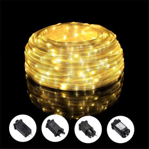 20M 50M Outdoor Waterproof String Light Christmas Tree Street Garland Lighting DIY Wedding Halloween New Year Holiday Home Decor