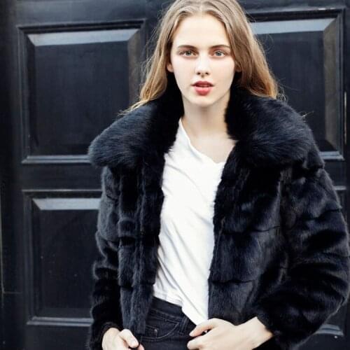 New imitation mink fashion women Korean imitation fur coat short fur fox imitation fur coat imitation faux fur jacket faux fur