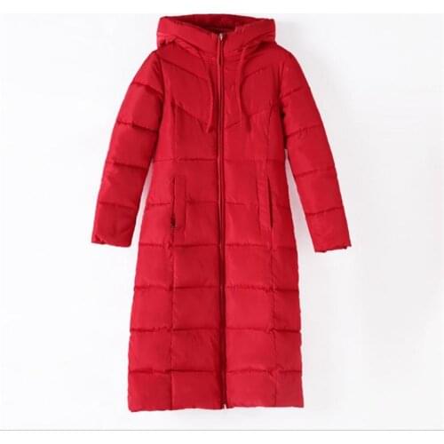 Winter Down Jackets 2019High Quality Women Down Cotton Jacket Hooded Slim Plus Size 6XL Long Casual Outerwear Winter JacketsQ727
