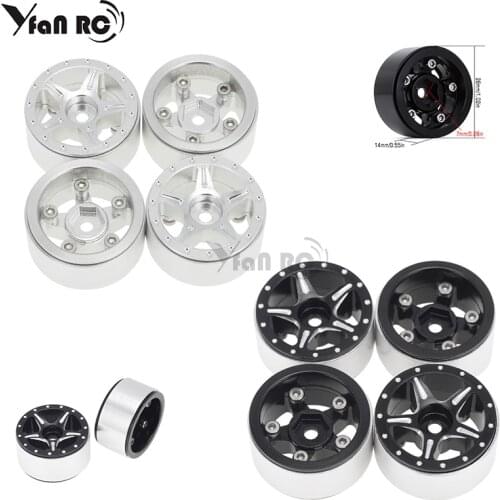 1 Set for axial SCX24 90081 AXI00001 1/24 RC crawler car 1.0 beadlock metal wheel rims wheel hub upgrade accessory parts
