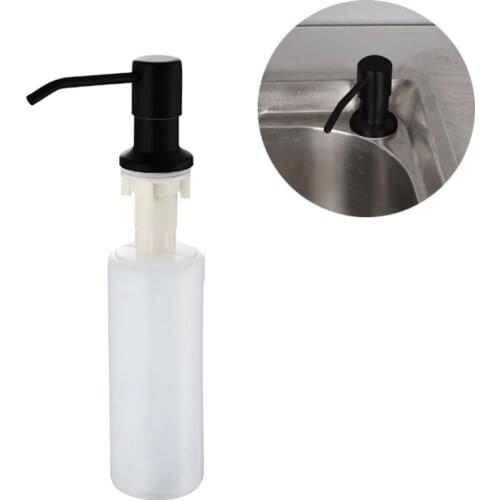 10.14 OZ/300ml Soap Dispenser 304 Stainless Steel Pump Head Kitchen Sink Soap Dispenser Silver Black Detergent