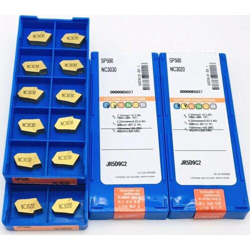 10 pieces of high quality SP500 NC3020 NC3030 grooving tool carbide blade metal turning blade SP 500 machining stainless steel