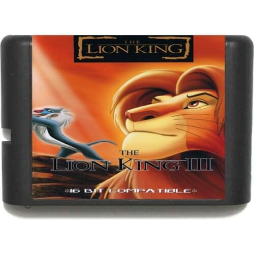 Lion King 3 16 bit MD Game Card For Sega Mega Drive For Genesis