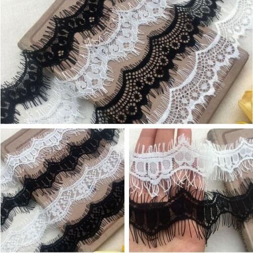 3M Eyelash Wavy Lace Trim French Chantilly Lace Fabric For Wedding Dress Sewing On Accessories Diy Clothes Decoration