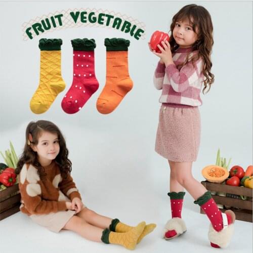 3 Pair/lot New Soft Cotton Girls Socks Cute Cartoon Kids Socks Comfortable Print Winter Children Socks Girls Socks