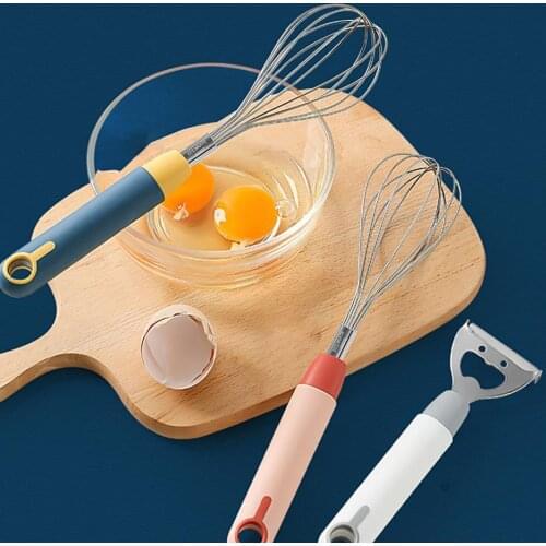 3Pcs/Set Household Kitchen Smile Egg Beater Whisk Peeler Anti-scald Bowl Clip