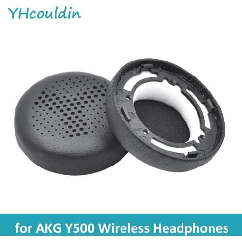 YHcouldin Ear Pads Suitable for AKG Y500 Wireless Headphones Black Ear Cushions Protein Leather Memory Foam Replacement Earpads
