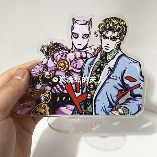 Anime JoJos Bizarre Adventure Kira Yoshikage KILLER QUEEN Stand Model Acrylic Figure Toy Collection Game Desktop Decor Cosplay