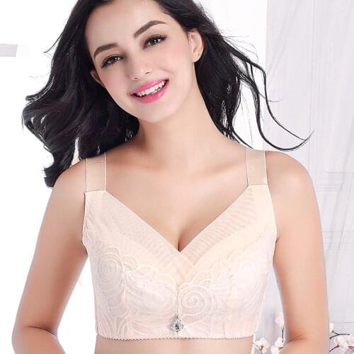 No Rims Sexy Bra Floral Lace Bra Seamless Wireless Plus Size 50DEF 115DEF Bras Brassiere Lingerie