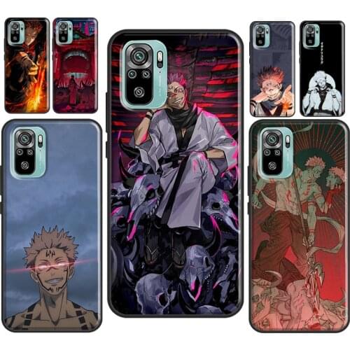 Ryomen Sukuna Jujutsu Kaisen For Xiaomi Redmi Note 10 9 Pro 7 8T 9S Note 8 Pro Case For Redmi 9A 9 9C 9T K40 Coque