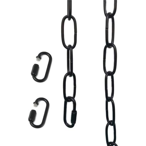 WOERFU 6 feet Black Pendant Light Fixture Chain Permits Installation Of Chain-Hung Fixtures On High Ceilings