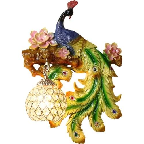 Flower Peacock Wall Light Bird Lamps Wall Sconces Nordic Modern Lighting Fixtures Home Decor Living Room Bedroom Lamp Luminarias