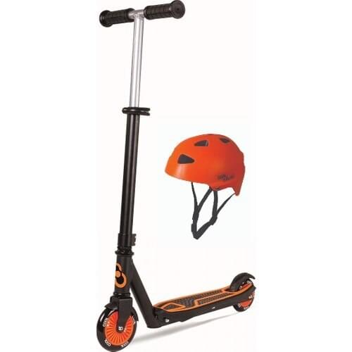 Distinguisher Cool Wheels 2 Wheel Scooter Helmet set Orange