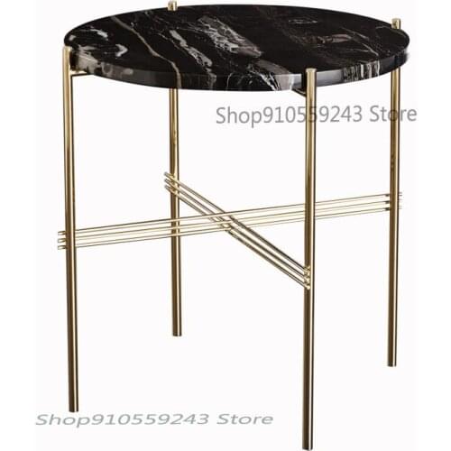 Customized Nordic Light Luxury Simple Marble Side Table Living Room Sofa Corner Few Words Few Words Designer Round Small Coffee